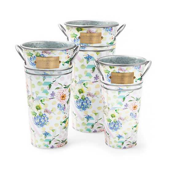 Wildflowers Flower Buckets Set of 3 MackenzieChilds